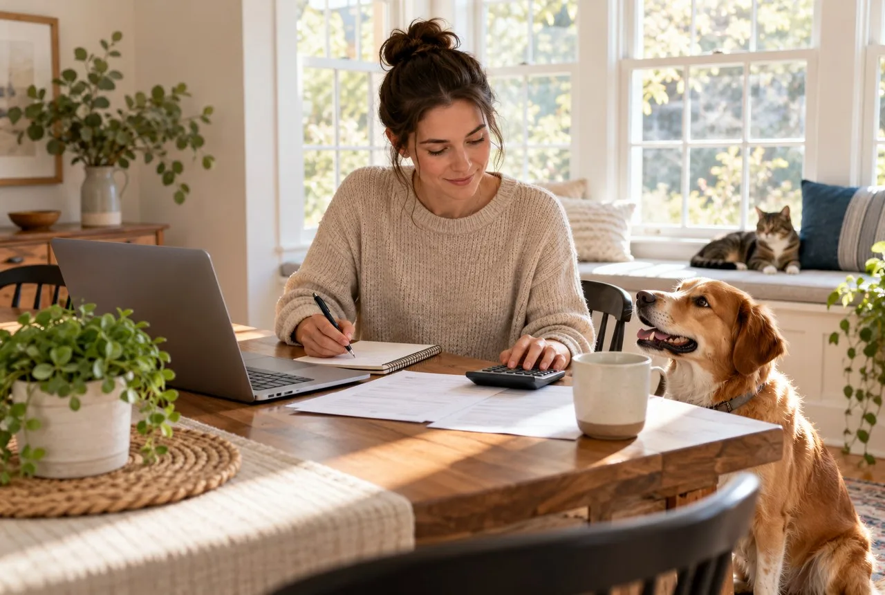 Pet owner comparing options for how much is full coverage pet insurance